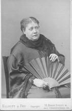 SA1318.9 - Shows Blavatsky with a fan., Winterthur Shaker Photograph and Post Card Collection 1851 to 1921c